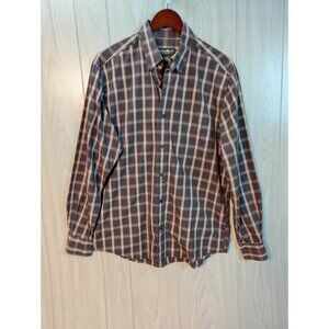 Eddie Bauer Relaxed Fit Button Down Shirt Men's Size Medium Plaid Cotton
